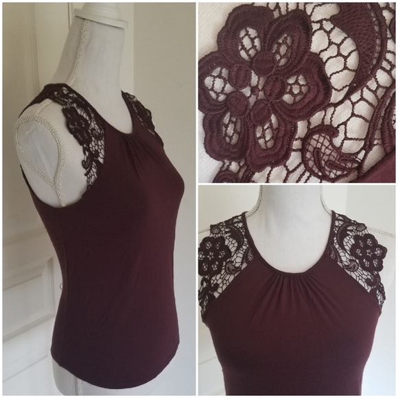 Red wine blouse - Picture 2 of 4